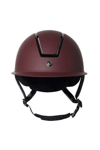 Horze Noir Riding Helmet with Shiny Frame & Sun Visor