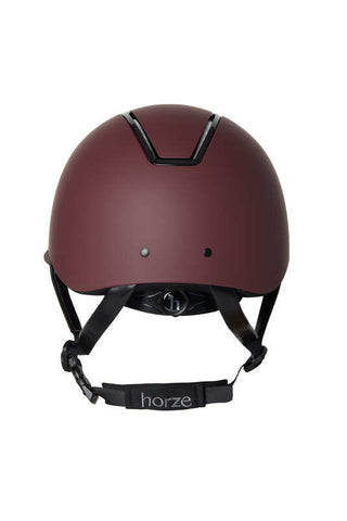 Horze Noir Riding Helmet with Shiny Frame & Sun Visor