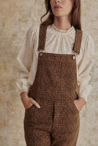 Leopard Denim Overall